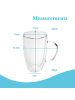 Intirilife Doppelwandiges Thermo Gläser Set Teeglas Kaffeeglas in 5x 400 - 500ml in KLAR