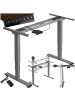 tectake Schreibtischgestell Twain höhenverstellbar 110-168x60x60-125cm