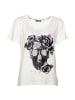 Roberto Geissini Flower Skull T-Shirt Weiß