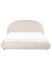 Beliani Doppelbett GRASSE in Beige - (W) 220 x (H) 115 x (L) 225 cm