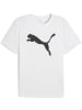 Puma T-Shirt "Tad EssentiaLongsleeve Solid Cat Tee (CF big Cat)" in Weiß
