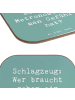 Mr. & Mrs. Panda Glas-Untersetzer Spruch Schlagzeug Gefühl mit S... in Meeresbrise