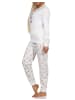NORMANN Schlafanzug Weihnachten langarm Bündchen - 88726 in creme