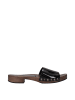 Miu Miu Schwarz Leder Hausschuhe