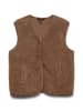 Vero Moda Teddyfell Weste in Fossil