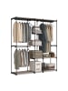 relaxdays Garderobe in Weiß -(B)182 x (H)182 x (T)43 cm