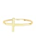 Elli Ring 375 Gelbgold Kreuz in Gold