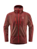 Haglöfs Fleecejacke Serac Hood in Maroon Red/Habanero