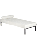 Beliani Chaiselongue CHINON in Weiß/Schwarz - (W) 178 x (H) 41 x (L) 73 cm