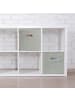 relaxdays 4 x Aufbewahrungsbox in Grau - (B)30 x (H)30 x (T)30 cm