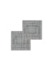 Nachtmann 2er Set Platten Square in Grau 21 x 21 cm in grau