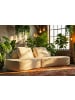 Mauro Ferretti Sofa aus komprimiertem, weißem Bouclé-Stoff, 238 x 92 x 78 cm