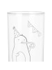Mr. & Mrs. Panda Wasserglas Avocado Geburtstag mit Spruch in Transparent