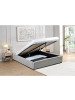 CALICOSY Bett ALBA mit Bettkasten in Grau - (W)204  x (H)36,5  x (L)152 cm