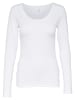 ONLY 3er-Set Basic Langarmshirt in Weiß/weiß/schwarz