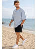 Reichstadt Herren Oversized T-Shirt in Light Blue