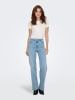 ONLY Wide Fit Jeans mit hoher Taille und Gürtelschlaufen in Light Blue Denim