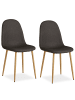 Homestyle4u Esszimmerstuhl 2er Set in Anthrazit