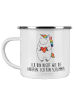 Mr. & Mrs. Panda Emaille Tasse Einhorn Herz mit Spruch in Weiß