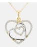 Vanlere Halskette mit Anhänger aus 375 Gelbgold mit Zirkonia Herz-Design