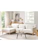 Beliani Ecksofa SIMOS in Weiß/Braun - (W) 264 x (H) 80 x (L) 82 cm
