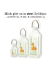 Mr. & Mrs. Panda Deko Laterne Einhorn Fuchs ohne Spruch in Transparent