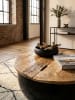 KADIMA DESIGN Industrial Couchtisch mit Metallkörper & Mango Holzplatte, Stauraum