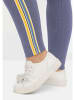 sheego Leggings in blau meliert