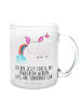 Mr. & Mrs. Panda Glas Einhorn Pupsen mit Spruch in Transparent