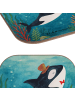 Mr. & Mrs. Panda Bierdeckel Orca Zylinder Design ohne Spruch in Weiß