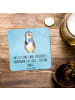 Mr. & Mrs. Panda Untersetzer Pinguin Lolli mit Spruch in Eisblau