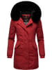 Marikoo Wintermantel Karmaa in Blood Red with black fur