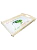 Mr. & Mrs. Panda sofatablett Kiwi Neuseeland mit Spruch in Bunt