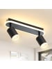ZMH Deckenleuchte in schwarz LED 2-flammige GU10 Warmweiß Modern Deckenstrahler