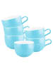 Seltmann Weiden 6er Set Milchkaffeetassen Liberty Pure Colors 380 ml in Lagoon Blue