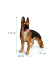 relaxdays Gartendeko Figur Hund XXL "Schäferhund" - (B)40 x (H)114 x (T)91 cm