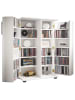 VCM  Holz Schrank CD DVD Regal abschließbar Engalo XL in Weiß