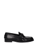 Versace Schwarz Leder Slip-On Loafer