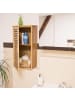 relaxdays Hängeschrank 2 Ablagen in Natur - (B)35 x (H)66 x (T)20 cm