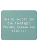 Mr. & Mrs. Panda Mouse Pad Spruch Neue Freunde finden mit Spruch in Meeresbrise