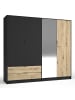 Feldmann-Wohnen Kleiderschrank Upsala graphit / Eiche Artisan 220,5 / 54 / 203cm