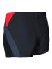 Aquarti Jungen Badehose Gestreift mit Motiven in rot/grau