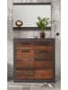 Furn.Design Garderobenspiegel Matera grau, Wandspiegel mit Ablage, 92 x 71 cm