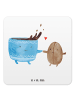 Mr. & Mrs. Panda Untersetzer Kaffee Bohne ohne Spruch in Weiß