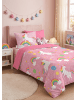 JACK Waschbare Kinder Wende Bettdecke 135x200cm Kissenbezug 80x80cm Einhorn
