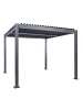 Beliani Garten-Pergola FORNOLI in Schwarz - (W) 296 x (H) 225 x (L) 296 cm
