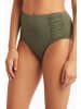 Sea Level Gathered Side High Waist Pant in KHAKI