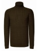 Rusty Neal Schwerer Grobstrick Rollkragen-Pullover in Khaki