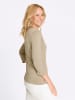 Sieh an! 3/4-Arm-Pullover in beige-weiß