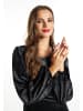 faina Damen Mini Langarmkleid in Schwarz